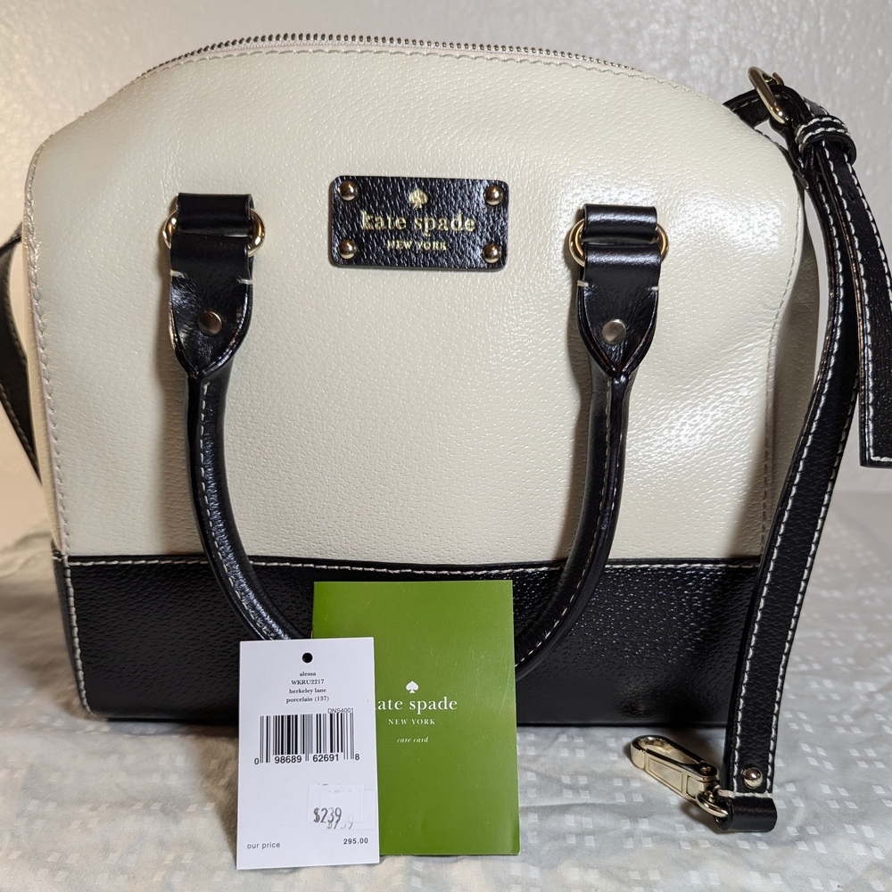 Kate Spade Black and White Satchel Bag